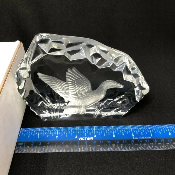 Large Duck In Flight Art Glass Sculpture - Picture 11 of 11